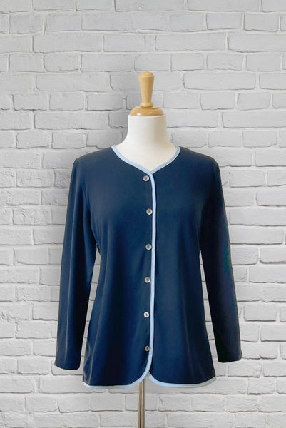 Ladies Adaptive Top Fake Cardigan