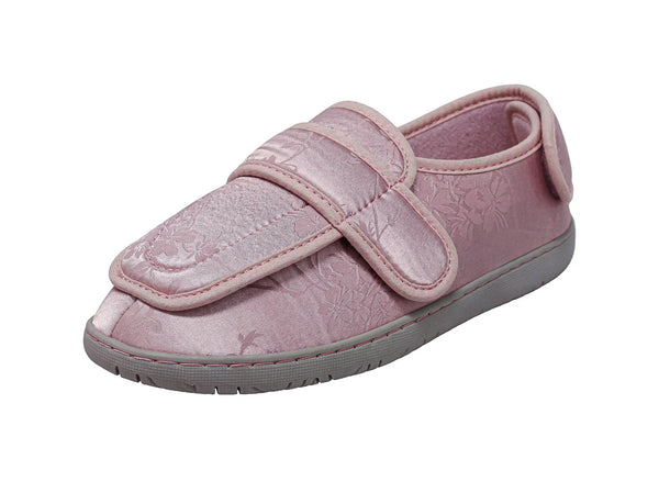 FOAMTREADS Physician L2 Dusty Rose Satin Print Women's Slipper