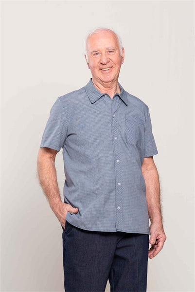 Mens Adaptive Button Up Short Sleeve