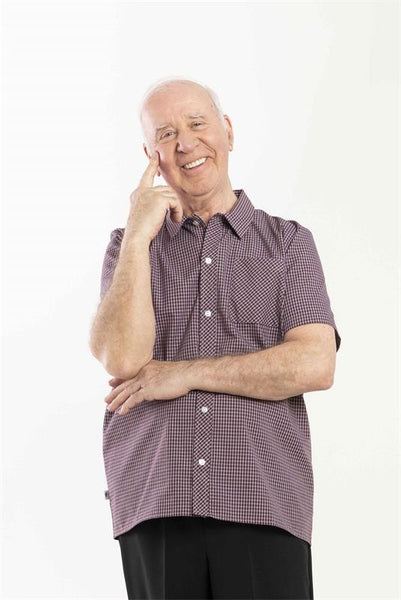 Mens Adaptive Button Up Short Sleeve