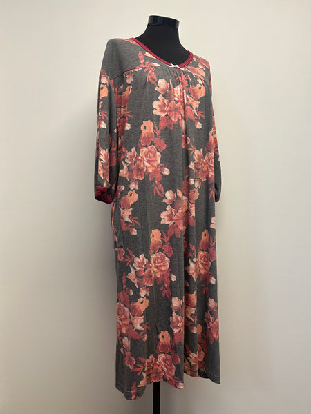Ladies Adaptive Nightgown, V-Neck With Bow