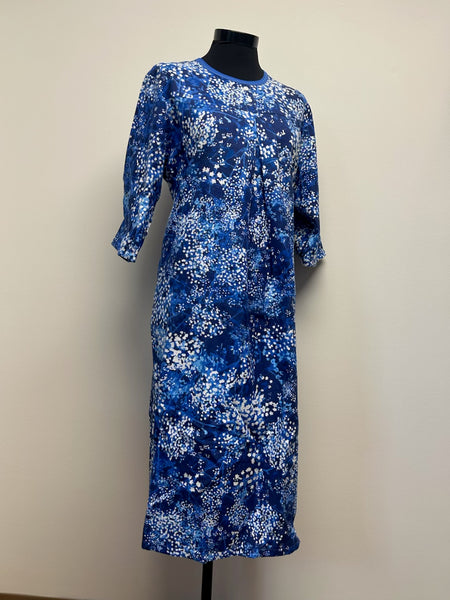 Ladies Adaptive Nightgown, Crew Neck, 2 Buttons