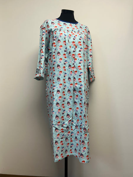 Ladies Adaptive Nightgown, Crew Neck, 2 Buttons