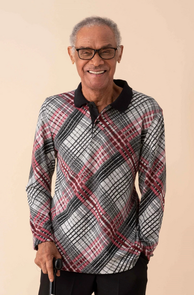 Men Adaptive Polo Long Sleeve