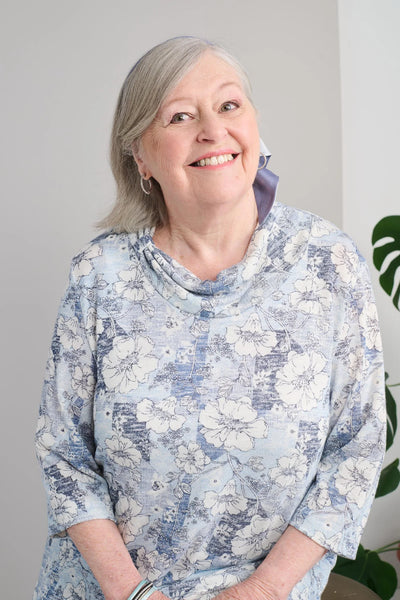Ladies Adaptive Top With Shawl Neck